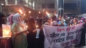 ববি শিক্ষার্থীদের মশাল মিছিল