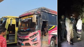 সড়কে গাছ ফেলে যাত্রীবাহী বাসে ডাকাতি