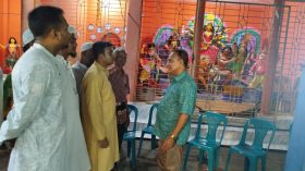 হিজলায় তিন দিনব্যাপী নাম কীর্তন শুরু: পরিদর্শনে ইউএনও