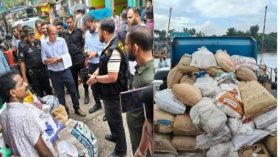 র‍্যাবের অভিযানে পটুয়াখালীতে বিপুল পরিমাণ পলিথিন জব্দ