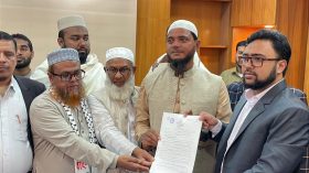 বাউফলে দাড়িপাল্লার প্রার্থী ড. শফিকুল ইসলাম মাসুদের মনোনয়নপত্র সংগ্রহ