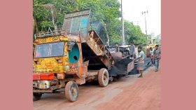 বানারীপাড়া–বিশারকান্দি সড়ক নির্মাণে অনিয়ম