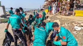 সমুদ্র সৈকত কুয়াকাটায় পরিচ্ছন্নতা অভিযান