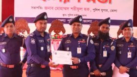 শ্রেষ্ঠ ওসি তজুমদ্দিন থানার আব্দুল্লাহ আল মামুন
