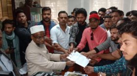 ছাত্রলীগের বিচার চেয়ে বরিশালে ছাত্রদলের স্মারকলিপি