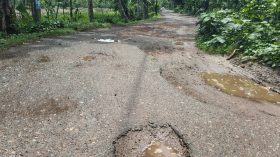৯ কিলোমিটার সড়কের বেহাল দশা, ভোগান্তি