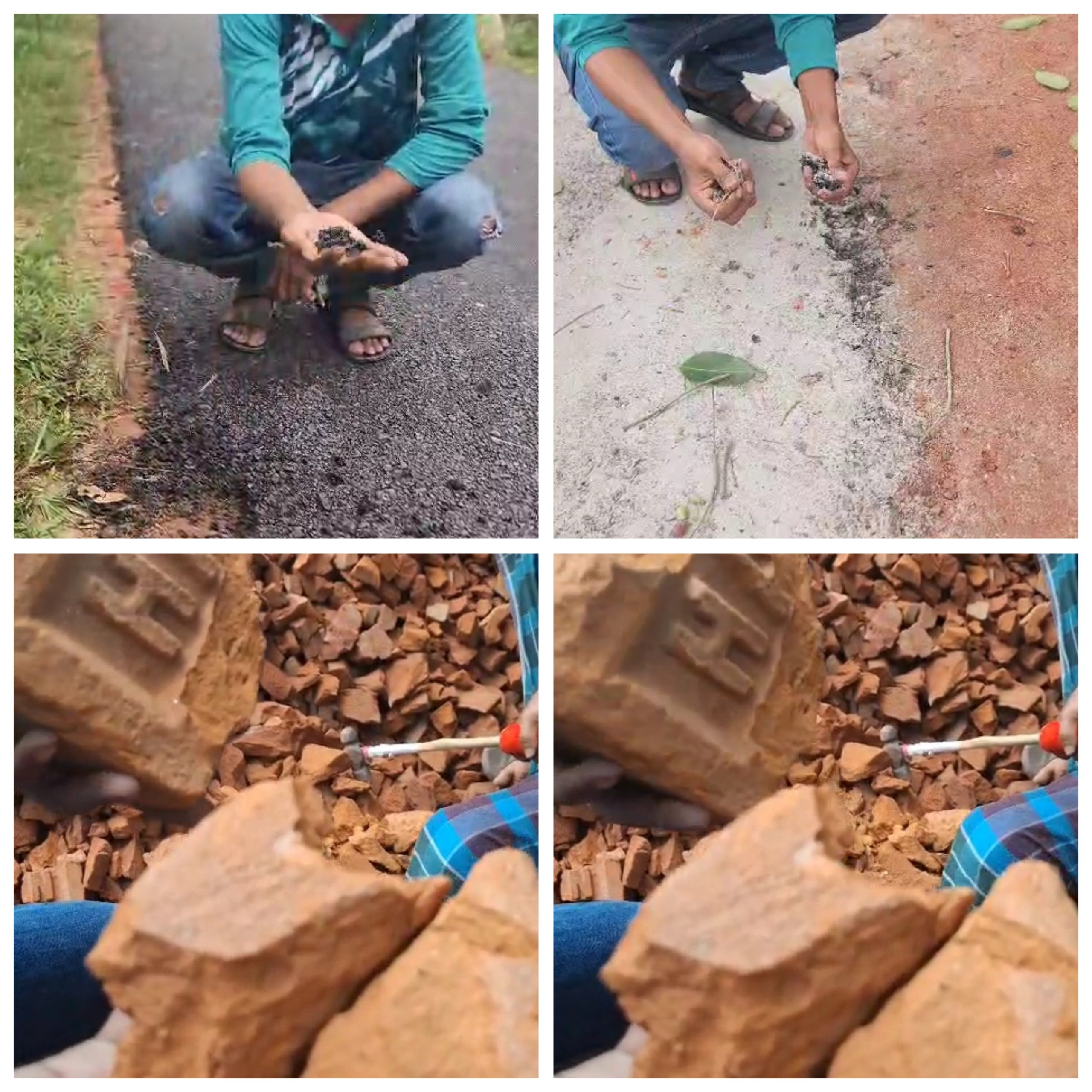 কাশিপুরে নিম্নমানের সামগ্রী দিয়ে রাস্তা নির্মাণ, এলাকাবাসীর ক্ষোভ