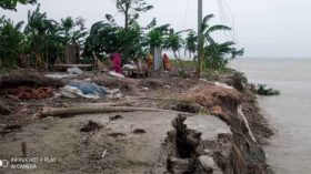 নদী ভাঙ্গনে ছোট হচ্ছে ভোলার মানচিত্র