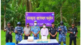 ভোলায় পাঁচ কোটি টাকা মূল্যের মাদকদ্রব্য ধ্বংস