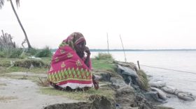 মেঘনা নদীর তীব্র ভাঙন, অসহায় নদী পাড়ের মানুষ