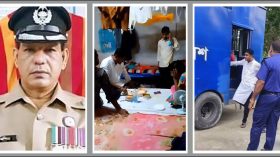 বরগুনায় পুলিশের বিছানায় বসে ভাত খাচ্ছেন আসামি ‍যুবলীগ নেতা