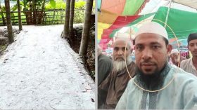 পিরোজপুরে সরকারি বরাদ্দের ইট দিয়ে নিজ বাড়ির রাস্তা করলেন ইউপি সদস্য
