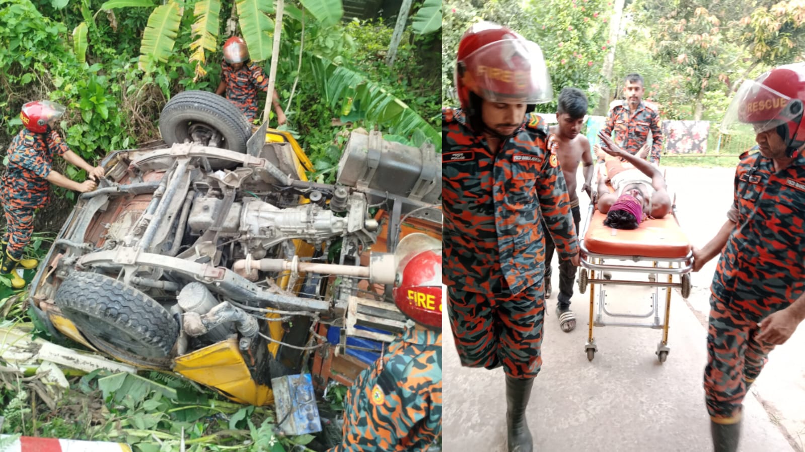 ‎গৌরনদীতে দাঁড়িয়ে থাকা পিকআপে কাভার্ডভ্যানের ধাক্কা, আহত ২