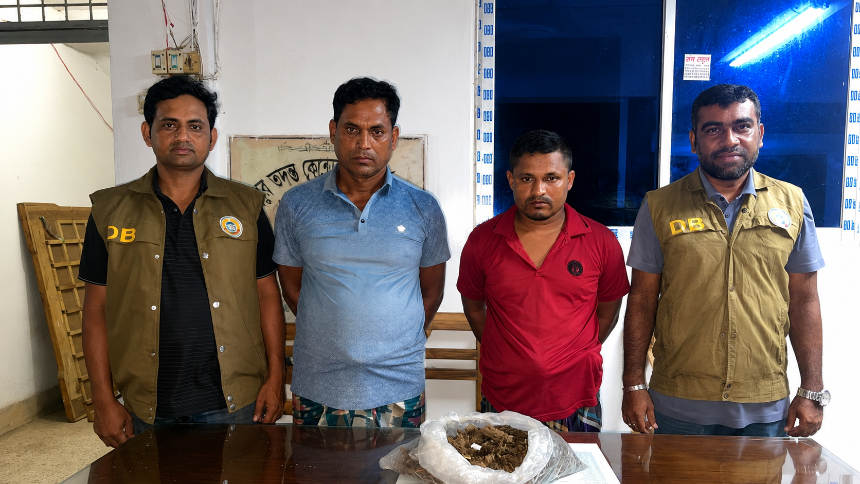 কুয়াকাটায় ১ কেজি গাঁজাসহ দুই মাদক ব্যবসায়ী আটক