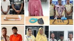 বরিশালে মাদকবিরোধী অভিযানে অস্ত্র-ইয়াবা-গাঁজাসহ ২১ জন আটক