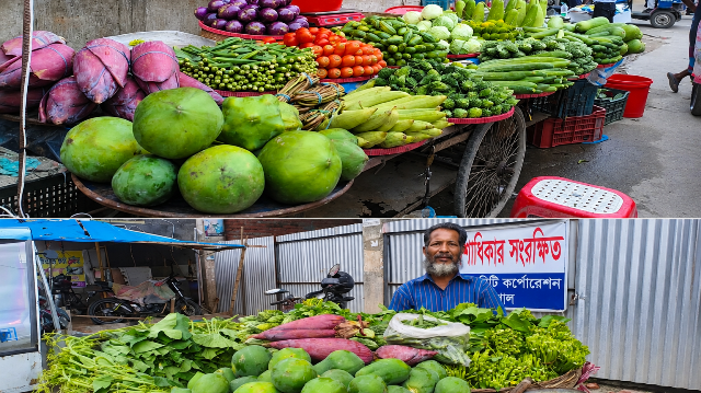 টানা বর্ষণে বরিশালে সবজির বাজারে আগুন