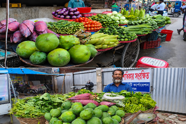 টানা বর্ষণে বরিশালে সবজির বাজারে আগুন