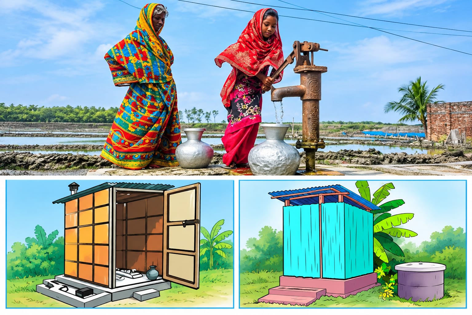  বরিশালে বিশুদ্ধ পানি ও স্বাস্থ্যসম্মত টয়লেটের সংকট 